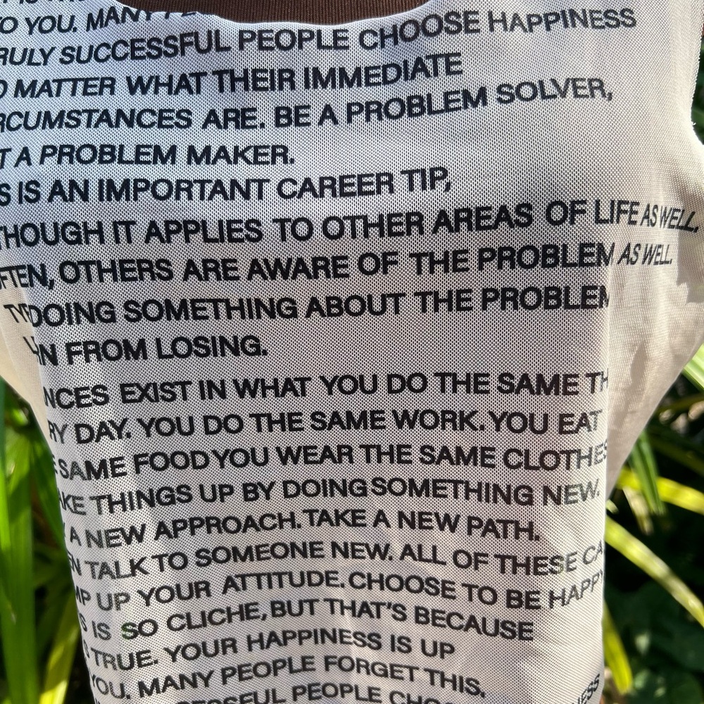 SheerText-Print Crop Tank Top - Picture 5 of 8
